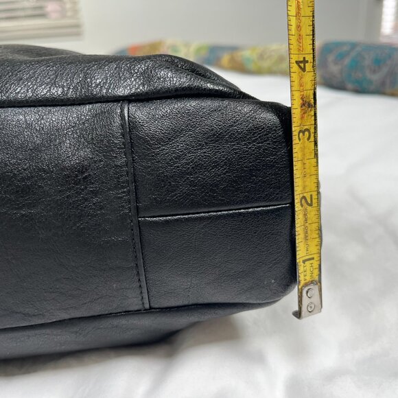 COACH ASHLEY BLACK LEATHER LARGE SATCHEL CARRYALL BAG PURSE F15513 - Picture 9 of 9